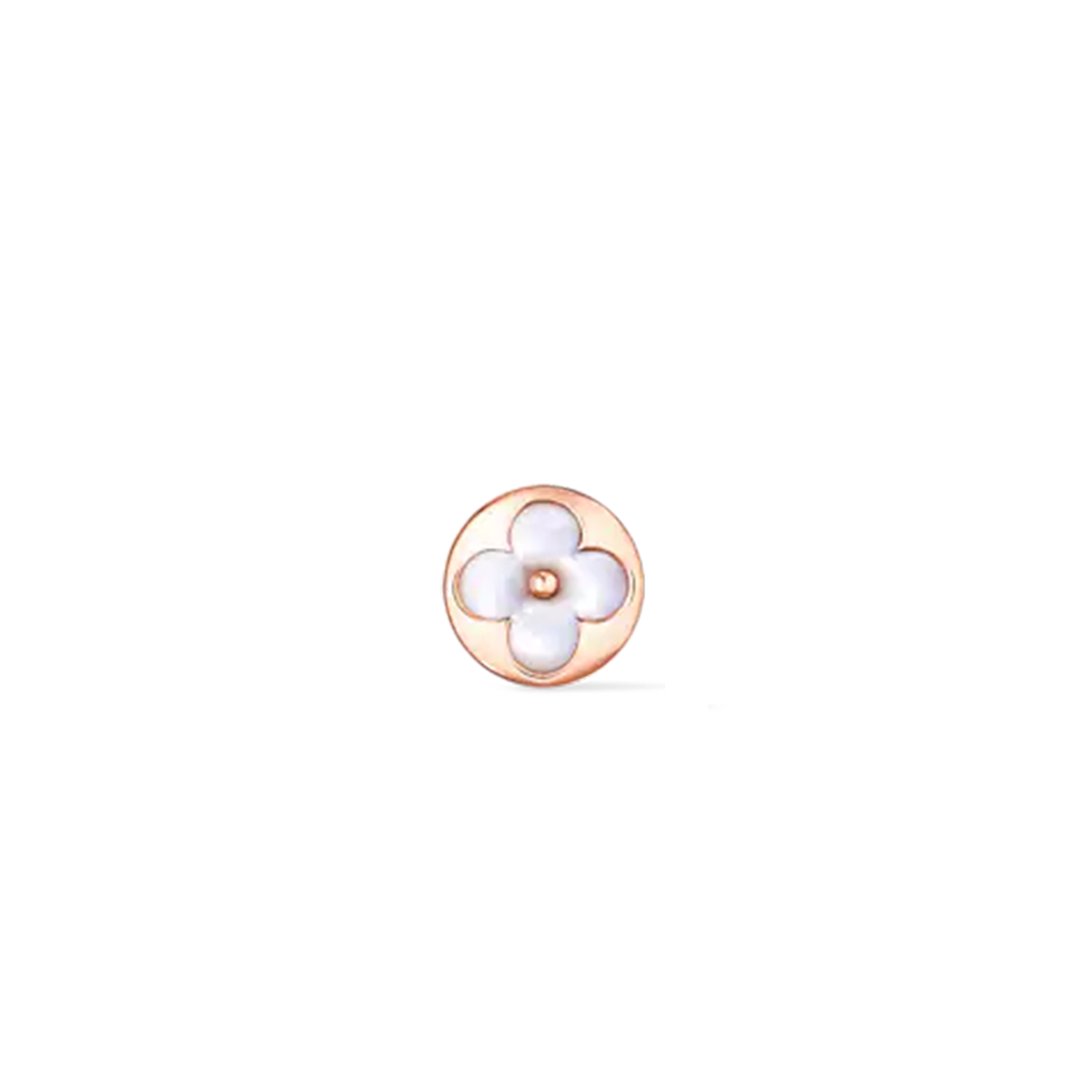 l**is V*t*n colour blossom sun ear stud, pink gold and white mother-of-pearl - per unit q96425